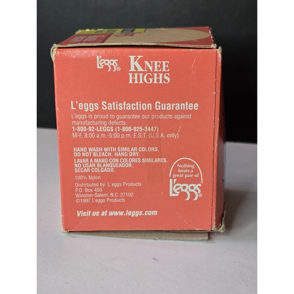Vintage L'eggs Knee Highs Suntan 6 Pair Value Pack Sheer Toe One Size 1997 USA - Picture 3 of 7